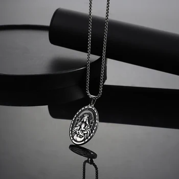 

Anztilam Hip Hop Virgin Mary Necklaces Pendants Silver Color Stainless Steel Madonna Necklace For Women Jewelry Wholesale