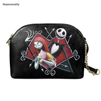 

Nopersonality Nightmare Before Christmas Print Women Shoulder Bags Leather Crossbody Shell Bags Small Female Messenger Bags