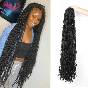 

Hair Nest 36Inch DistressedLocs Passion Twist Crochet Braids Hair Extensions Synthetic Hair Braiding Soft Goddess Locs For Women