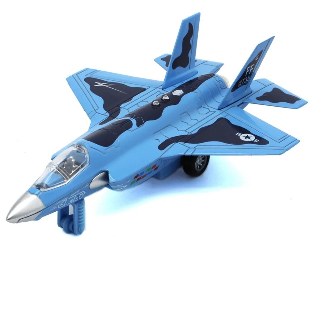 Коробочная модель Америка F35 Raptor Return Force самолет сплав модели детский звук и светильник игрушечный автомобиль Детский подарок на день рождения