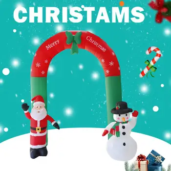 

8 Foot Inflatable Claus Snowman Arch Prop for Garden Yard Snowman Christmas Halloween Props Party