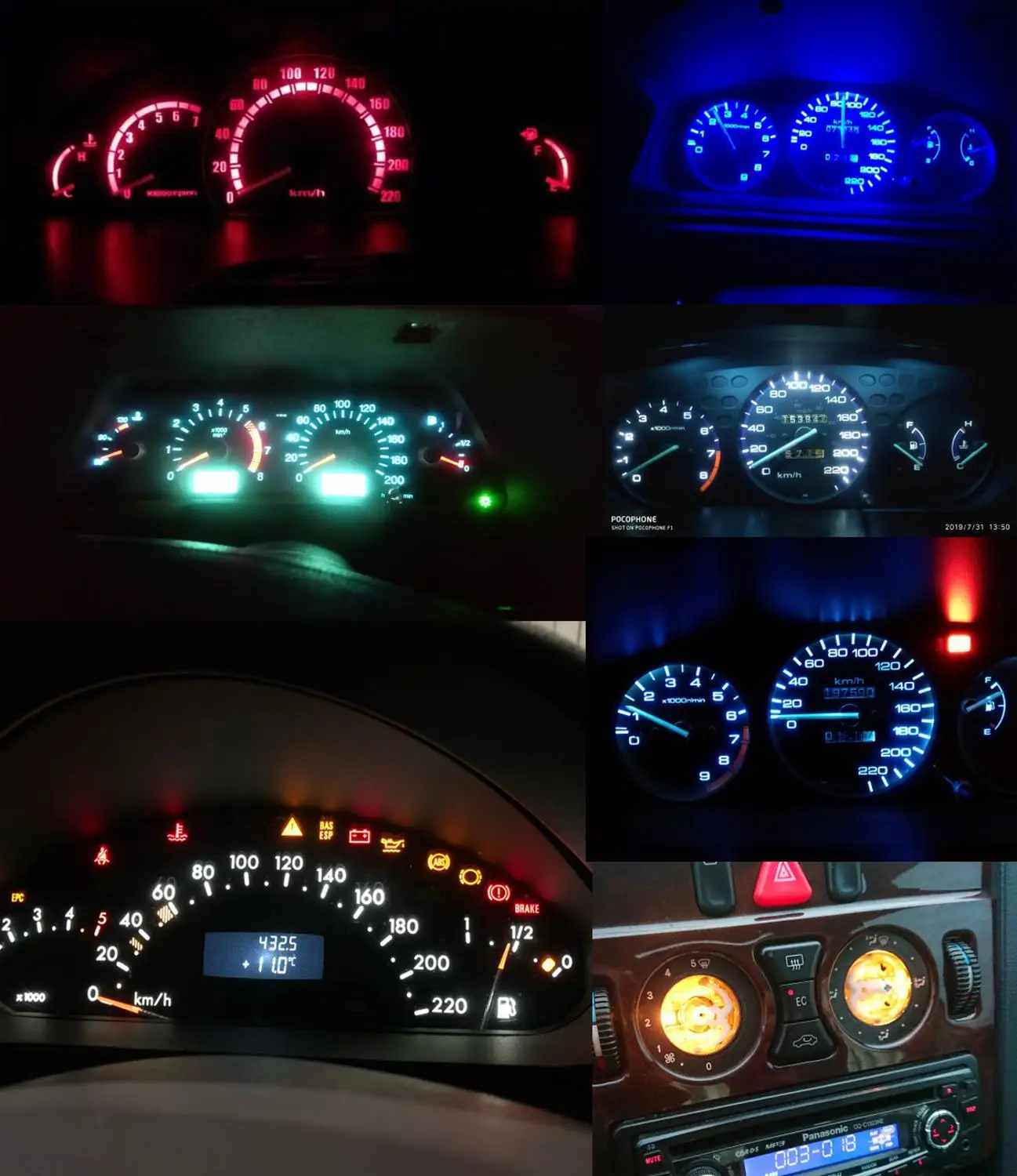 100X Белый t5 led белый инструмент лампы Автомобильные двери клин датчик чтения лампа