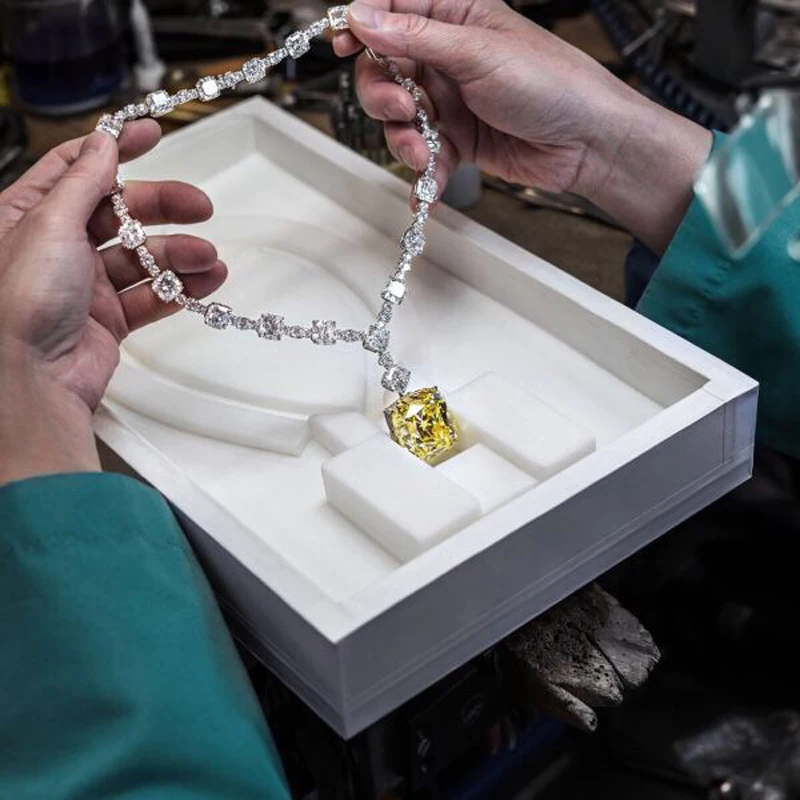 Hibride Brand Design Wedding Necklace For Women Bridal Jewelry Yellow Stone Full Cubic Zirconia pendientes mujer moda S-0001 | Украшения и