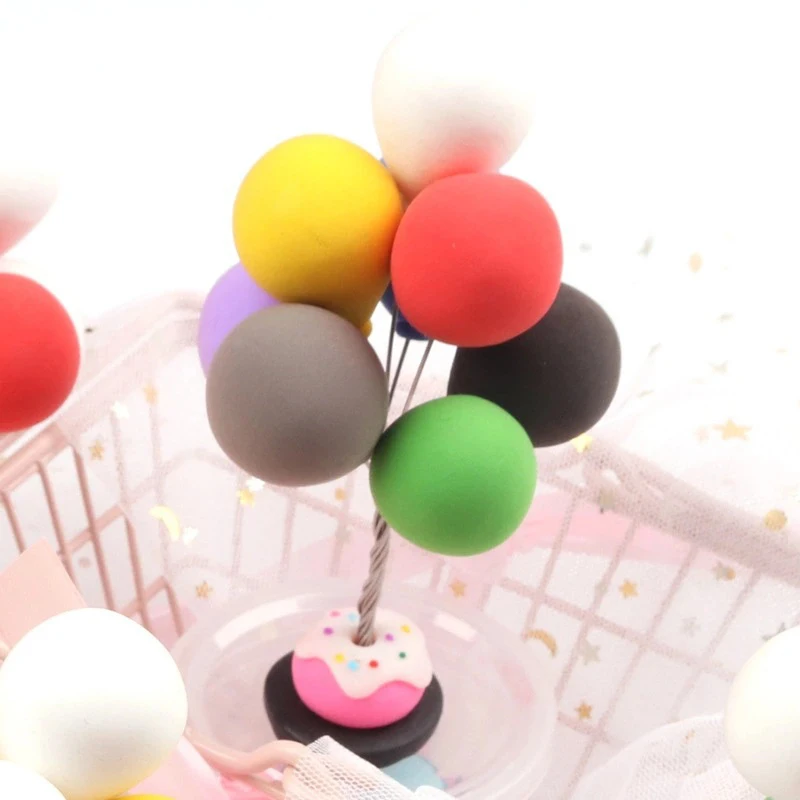 

Balloon Pattern Clay Soft Pottery Interior Decoration Car Creative And Cute Dashboard Colorful Romantic Decor Furniture
