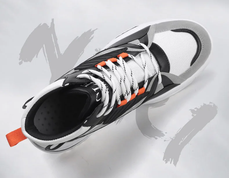 BomKinta High Top Colorful Breathable Trainers Mixed Colors Vulcanized Sneakers Men Letter Decoration Walking Mans Footwear