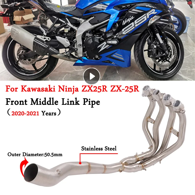 

Slip On For KAWASAKi Ninja ZX25R ZX-25R 2020-2021 Full System Motorcycle Exhaust Muffler Escape Modified Front Middle ​Link Pipe
