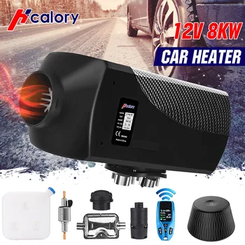 

8KW 12V Car Heater diesels Air Parking Heater + New Remote Control Warmer Heater For Bus RV Boat SUV Car Van with free Silencer