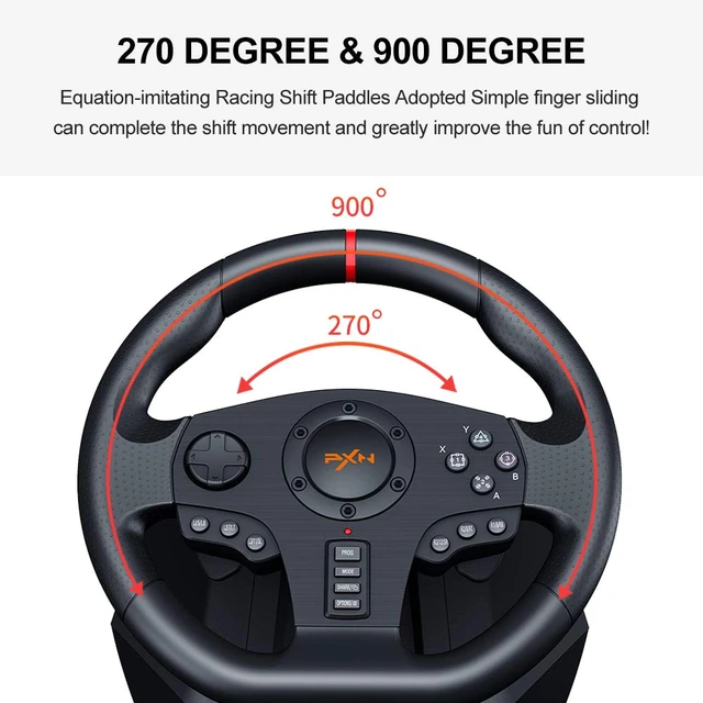 PXN V900 Gaming Steering Wheel Volante PC Racing Wheel for PS3/PS4/Xbox  One/Android TV/Switch/Xbox Series S/X 270°/900° Pedals - AliExpress