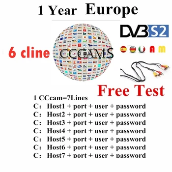 

CCCam 6 cline for 1 year Europe Spain Portugal Gtmedia V9 Super Satellite tv
