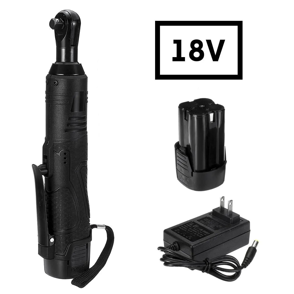 12 V/18 V/28 V электрический ключ с трещоткой 3/8 беспроводной прямоугольный ключ 45-85NM крутящий момент для автомобильного механического обслуживания 2 батареи - Цвет: 18V