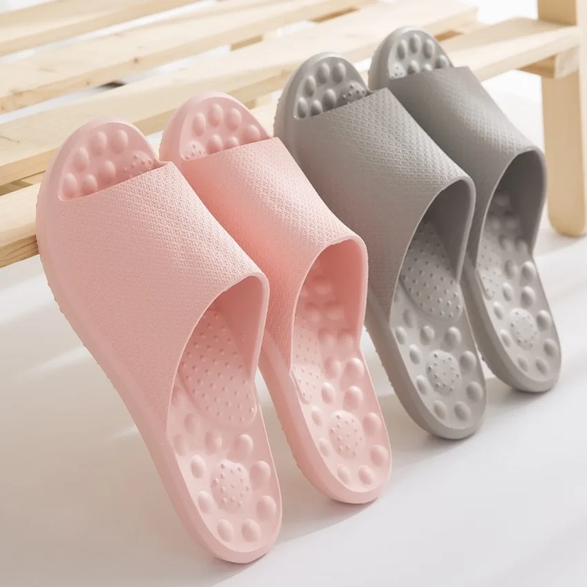 

Summer Home Massage Slippers Soft Bottom Platform Bathing Slides Non-slip Unisex Bathroom Slide Sandals Women's Summer Footwear