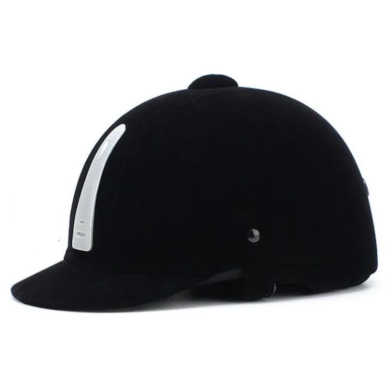 Horse Riding Helmet Equestrian Helmet Unisex Classic Velvet Equipment Cycling Protection Cap 54-62cm Adjustable Equestrian Hat