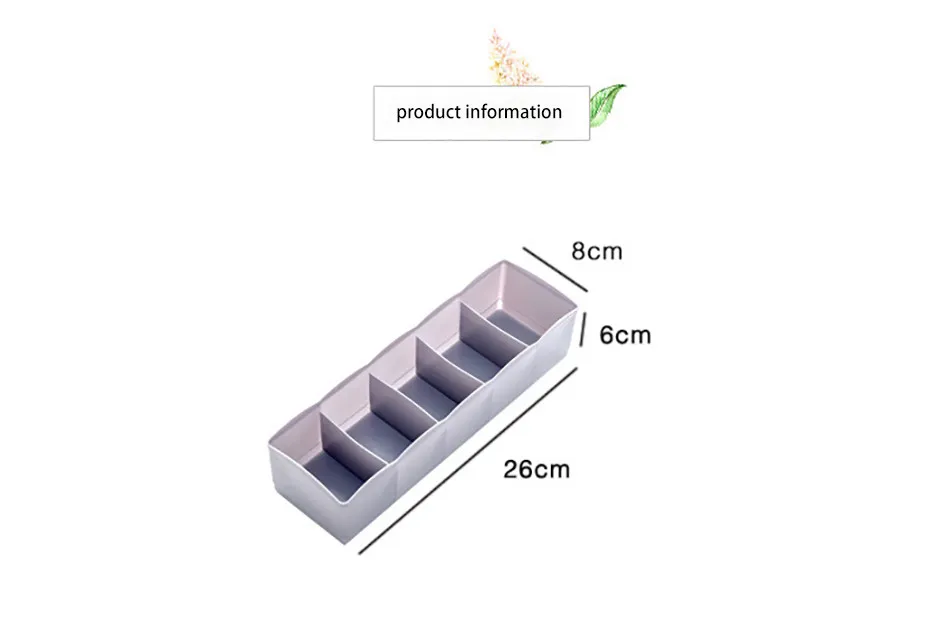 5 сетки шкаф пластиковый ящик для хранения галстука Носки Шорты бюстгальтер нижнее белье Органайзер для ящика с косметикой контейнер для хранения