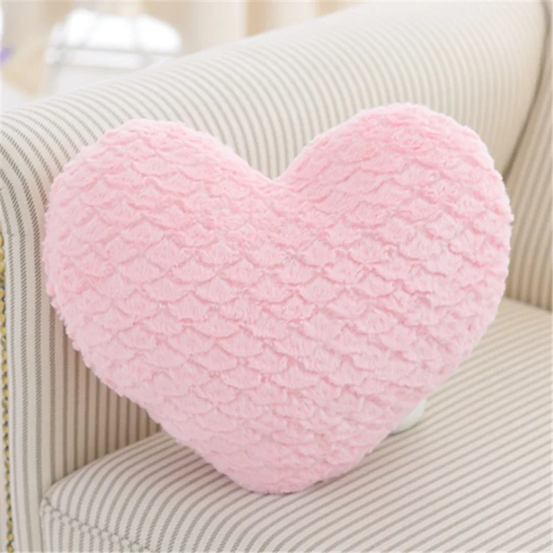 Pink Heart Горячая корона, плюшевая подушка, красочное мягкое сердце, квадратная Прямоугольная форма, подушка для детей, подарок для девочек, украшение комнаты - Цвет: Pink Heart
