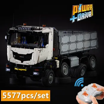 

New moc RC dump truck 8x8 giant truck remote control electric Fit LeGINGlys MOC-5287 Kits Building Blocks Bricks Diy Toys Gift