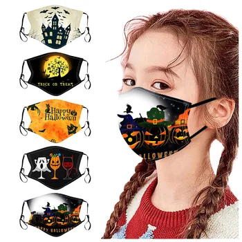 

5PCS Children Kids Reuseable Masks Cloth FaceMasks Mouth-muffle Washable masker Mouth Cover Protective Face Mask mondmaskers