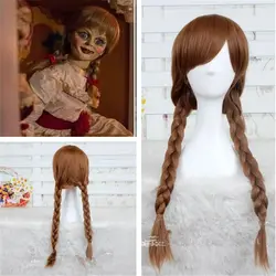 Фильма ужасов Annabelle периферийных парик, костюм на Хэллоуин, маскарадный костюм для выступлений на сцене вечерние Косплэй Опора ужас платье
