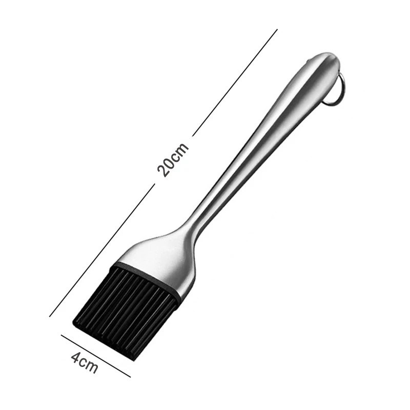 2Pcs BBQ Tongs Basting Brush Set Silicone Oil Brush Kitchen Tongs BBQ Grill Food Tongs Barbecue Tongs Oil Sauce Brush BBQ Tools (13)