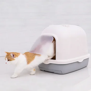 

Cat Litter Box Fully Closed Cat Litter Basin Anti-Splash Drawer Cat Toilet Double Feces Basin Deodorant Cat Litter Cat Supplies
