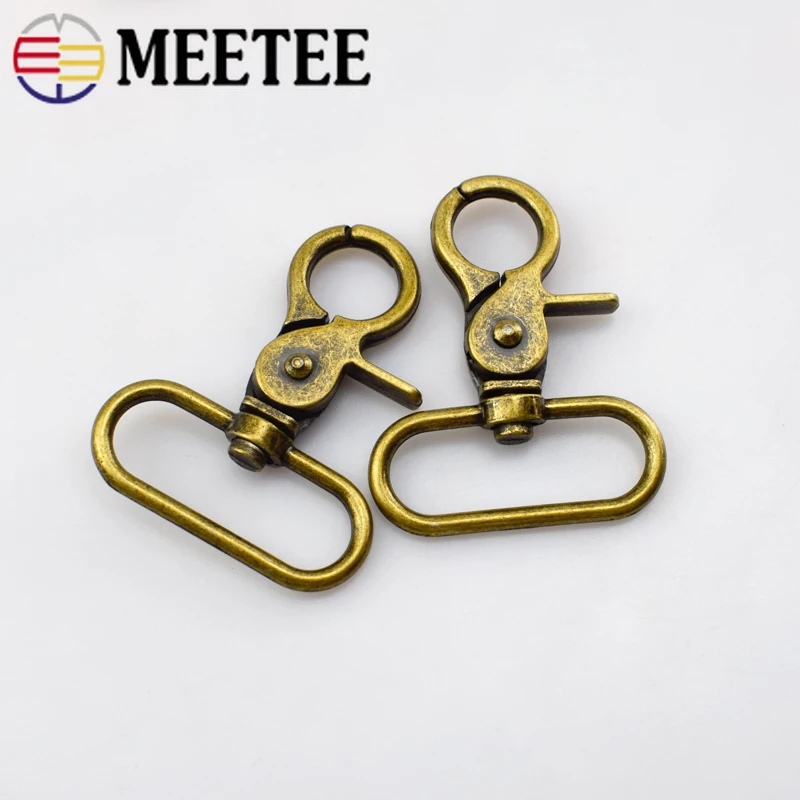 Комплект из 2 предметов Meetee 20/25/32/38 мм Чемодан ремень с металлической пряжкой сумки карабин карабины оснастка поворотным спусковым крючком воротник аксессуары для ручной работы