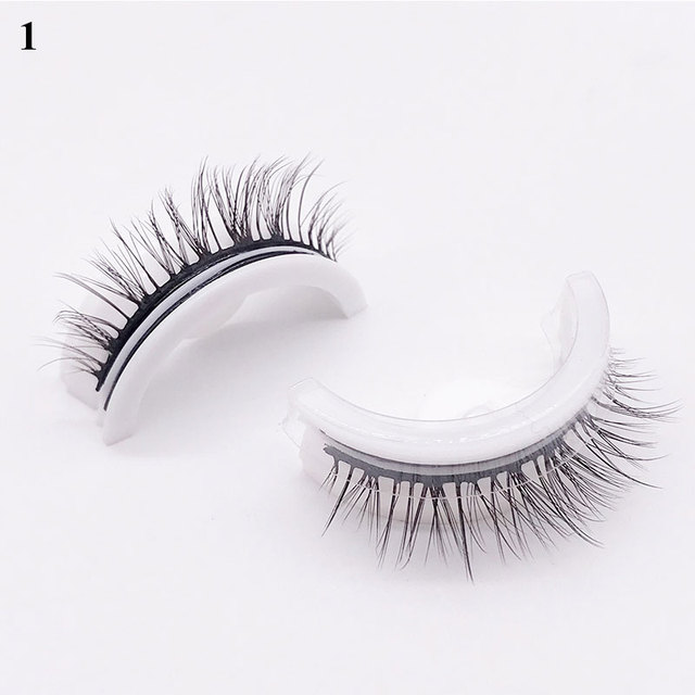 Self-adhesive False Eyelashes Glue Free Eyelash 3d Strip Reusable Lashes Extension 3 Seconds To Wear Faux Mink Eyelash