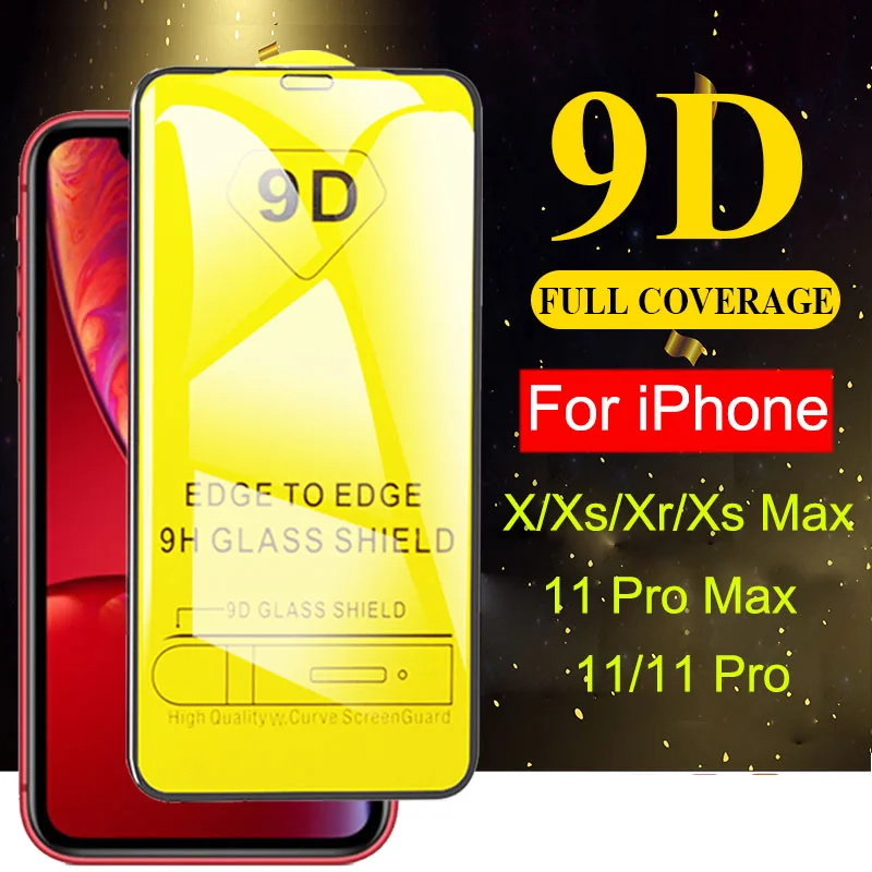 Чехол из закаленного стекла для Apple Iphone 11 Pro Max Защита экрана I Phone X S R Xr Xs полное