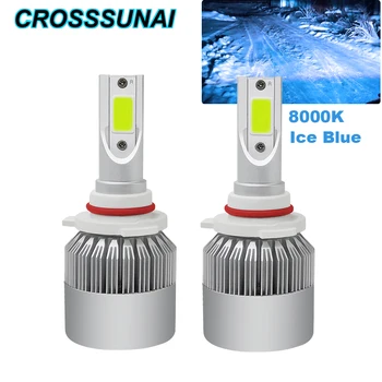 

8000K C6 Car LED Headlight H7 H4 H1 9005 9006 9007 H13 HB2 HB3 HB4 LED Auto Lamps 60W 8000LM Car Light Bulbs 12V 24V Ice Blue