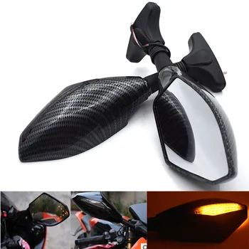 

Black Motorcycle Front Back LED Turn Signal Integrated Mirrors for Honda VFR750/S VFR800/F VTR1000/F CBF1000 VF750/S