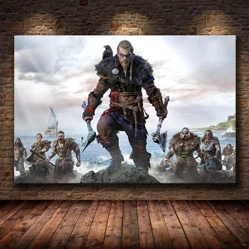 

The Game Poster Decoration Painting of The Assassin's Creed Valhalla HD Canvas Canvas Painting Art Poster Wall Art Canvas