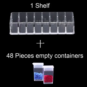

48 Bottles Diamond Painting Beads Container Shelf Rack Display Stand Box Container Storage Full Square/Round Drill 266XP