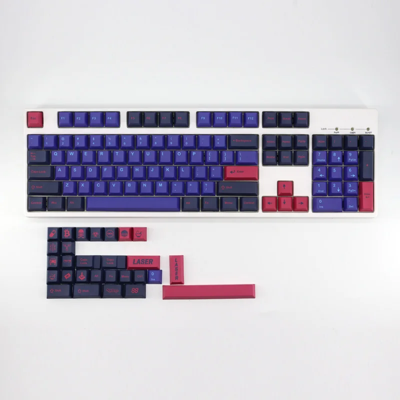 Chaves Gmk Laser Keycaps Pbt Cinco-face Sublimação Teclado Mecânico Keycap Cereja Perfil para mx Switch 132 - Imagem 4