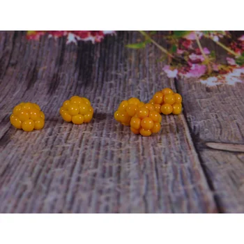

10 pcs / set Cloudberry berries from polymer clay to create jewelry and decor. Handmade cloudberry beads.