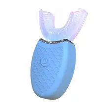 Автоматическая акустическая электрическая зубная щетка u-типа 360 градусов четыре режима зубная щетка USB зарядка отбеливание зубов синий светильник