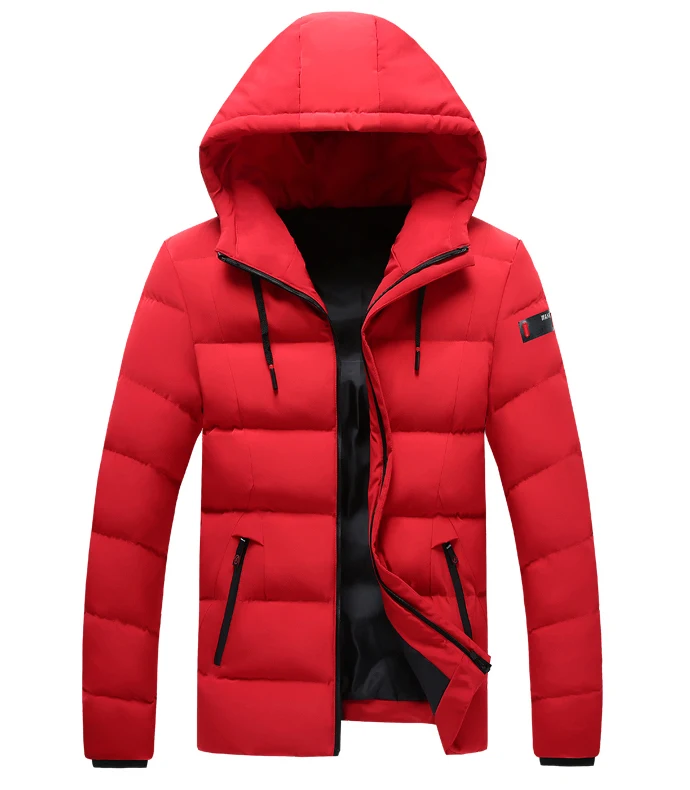 918-Red Зимняя мужская куртка размера плюс L~ 7XL 8XL, Толстая Теплая Повседневная ветровка, мужская верхняя одежда с капюшоном, пальто с хлопковой подкладкой - Цвет: 918-Red