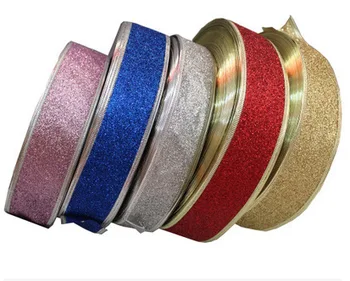 

Christmas ribbon bow ribbon with Christmas tree decoration accessories chive powder with 3.5CM wide