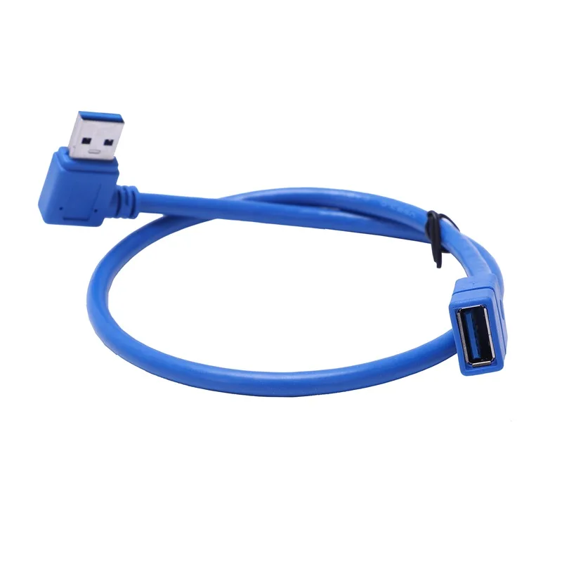 USB 3,0 правый угол папа к USB 3,0 мама удлинитель 1 фут