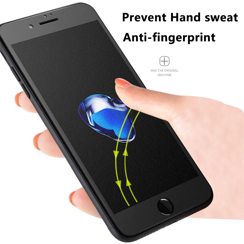 Матовое полное покрытие из закаленного стекла для iPhone 11 Pro Max X XS XR 6 6S 7 8Plus защита экрана твердость 9H матовая защитная пленка