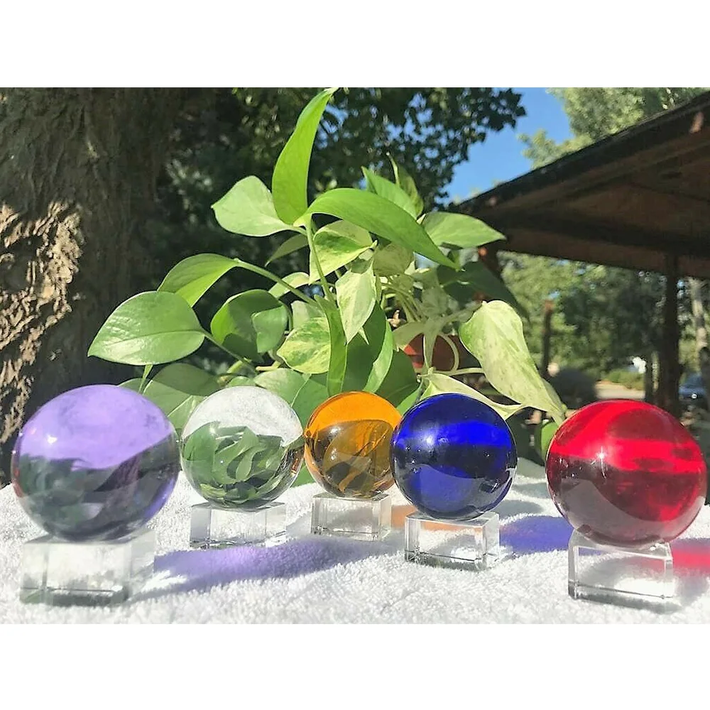 40mm 4cm charmante décoration colorée de boule de cristal