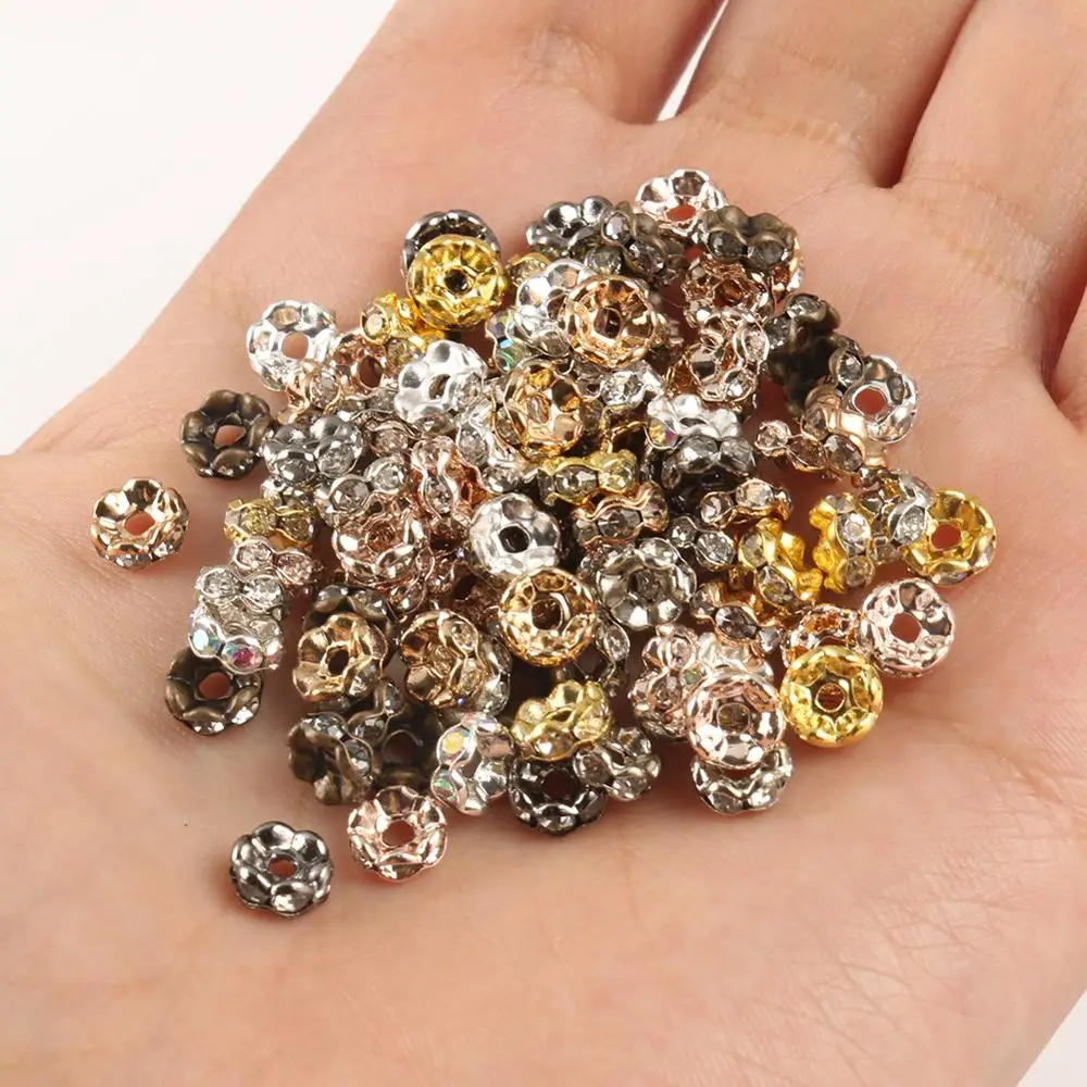 200 PCS Rhinestone Rhinestone Beads 8MM Rhinestone Ball Spacer