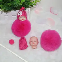 Виниловый фон для сна кукла MENG голова Мягкая игрушка "сделай сам" Материал коробка с меховыми помпонами вязальный крючок шерстяная шляпа