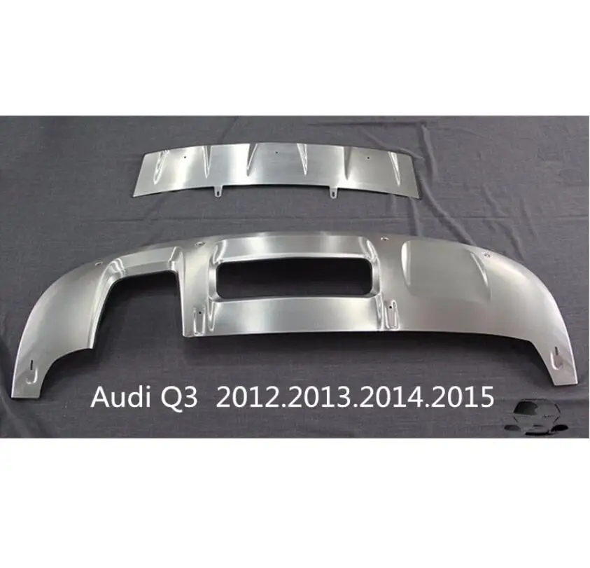 Для Audi Q3 2012- бампера бампер автомобиля плиты высокое качество Нержавеющая сталь Передний+ задний бампер авто аксессуары