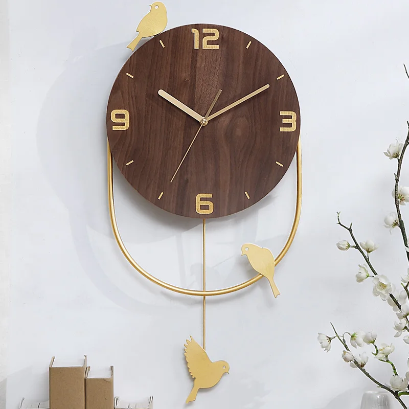 Hoshine самодельные Украшения птицы настенные часы современный Horloge Murale дизайн современный большой Reloj de Pared Klok для украшения дома