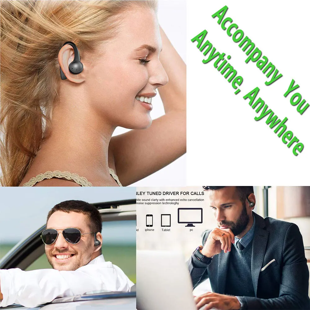 180 часов работы в режиме ожидания, гарнитура для автомобиля, bluetooth-гарнитура, светильник для зарядки, взвешенные смарт-наушники для спортивных наушников