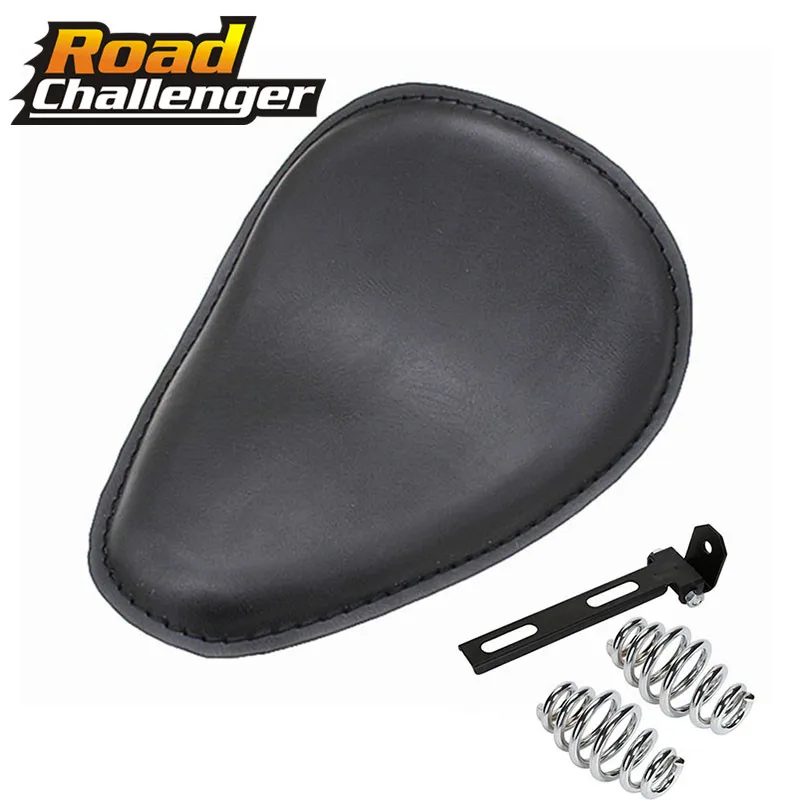 

3 inch 3" Leather Motorcycle Sportster Chopper Bobber Custom Solo Spring Bracket Seat