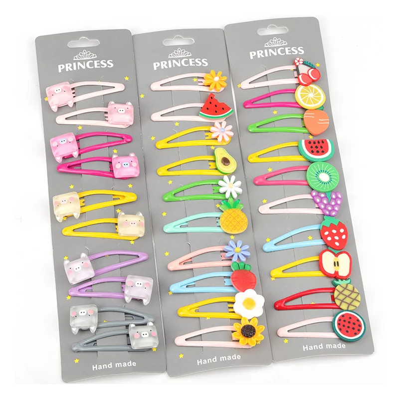 Hair clips for girls，Children's color fruit set bobby pin，Flower hair accessories girl cute headdress，Baby birthday present