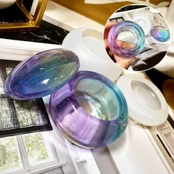 Small Jar Resin Molds with Lid Silicone Epoxy Casting Mold Small Bottle DIY Mini Jewelry Container Storage Trinket Box