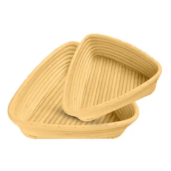 

Triangle Bread Basket Ferment Basket Bread Making Props Fermentation Rattan Basket Country Bread Proving Blooming Baskets