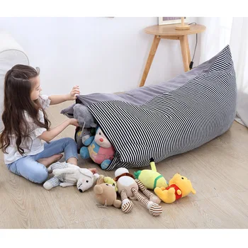 

Large Kids Storage Bean Bag Stuffed Animal Plush Toy Soft Pouch Sofa Chair Storage Bag
