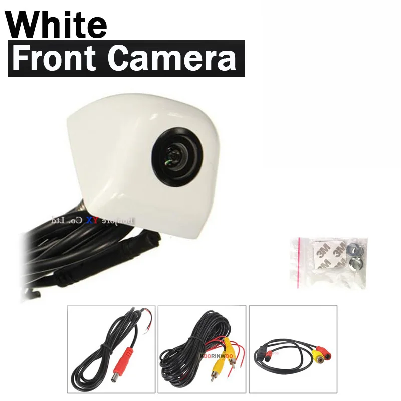 Koorinwoo HD 1028P для sony CCD170 градусов широкоугольный звездный свет объектив рыбий глаз Автомобильная камера заднего вида парковочная камера система багажника - Название цвета: White-Front