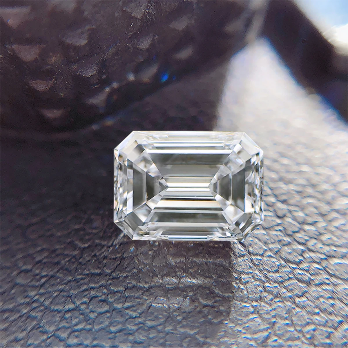 Emerald Cut Loose Diamond Moissanite Stones 4ct 8*10mm D Color VVS1 Gemstones Brilliant For Viennois Jewelry Pass Diamond Tester